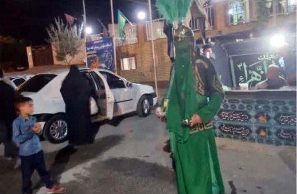 پذيرايي موکب حضرت ابوالفضل (ع) از زائران حسيني